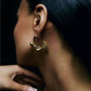 New Teardrop Swirl Gold Earrings from 8 Other Reasons